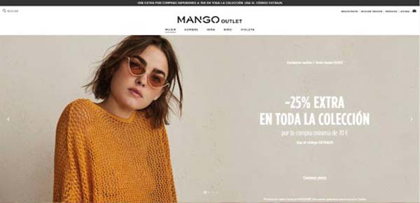 Web Mango Outlet Tây Bang Nha